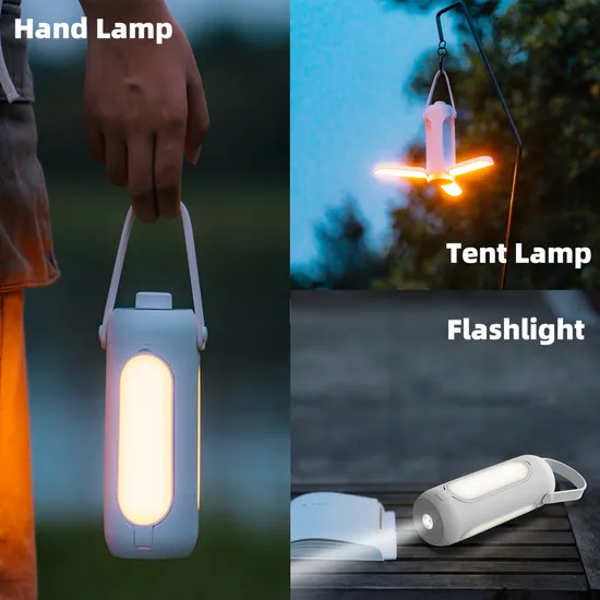 Outdoor Camping Light Hand Lamp Camp Tent Chandelier Folding Flashlight Camping Light