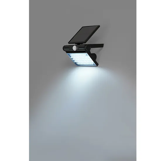 LED Solar Wall Light 5W 500lm IP54 Waterproof 2835 SMD LED with PIR Sensor Foldable for Outdoor Use