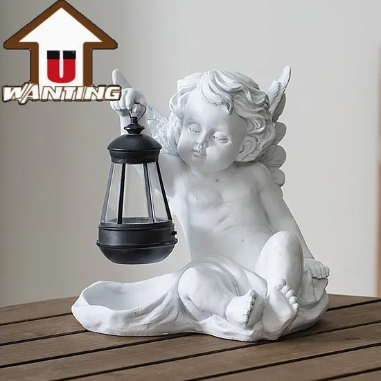 Home Decoration Bedroom Night Light Angel Ornament Table Lamp Sensor LED Decor