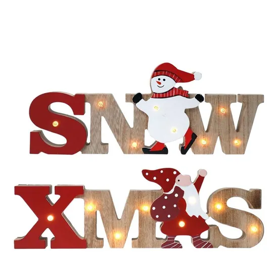 Christmas Craft Table Top Decor with LED Lights to Decorate The Wall