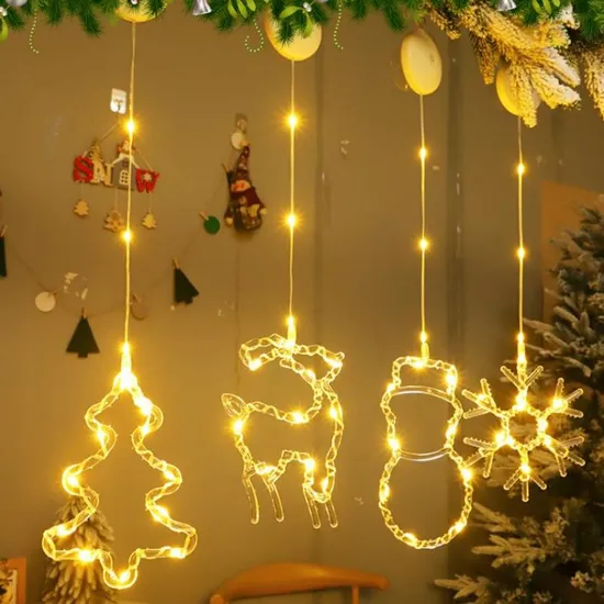 LED Christmas Suction Cup Decoration Lights PVC Suction Cup Lights