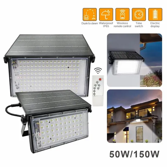 Outdoor Waterproof LED Stadium Light Reflector Projector Folded Spotlight IP65 Solar Garden Flood Lights