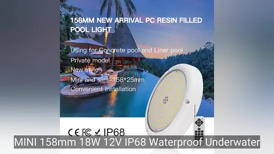 10W AC12V Mini Size Resin Filled Underwater Outdoor LED Pool Light