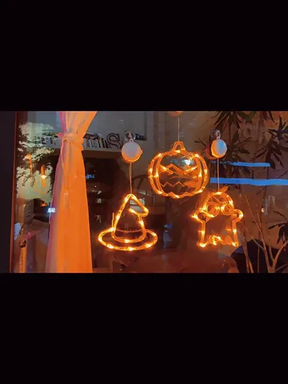 Halloween Decorations Window Lights with Suction Cup Battery Operated String Lights
