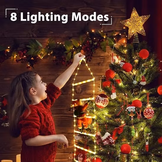 LED Christmas Window Light with Suction Cup Snow Christmas Atmosphere Decorative Light