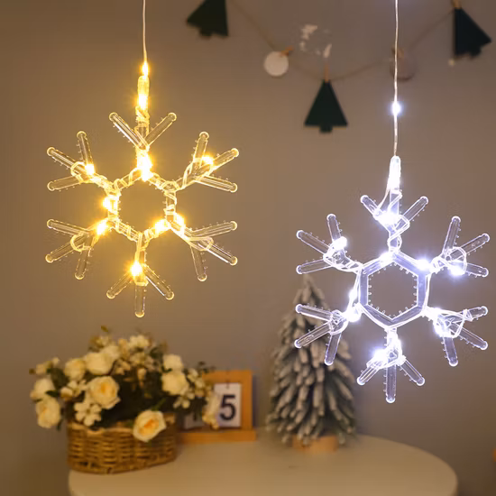 Hang Light with Suction Cups Decorating The Christmas Window