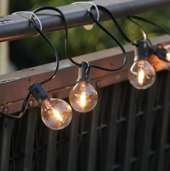 G40 IP44 Patio String Lights Outdoor Light Chain with Bulbs LED Festoon Vintage Garden Lights 