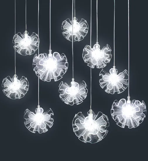 Hot Sale Acrylic LED Chandelier Drop Ceiling Hanging Fixture for Wedding Event Decoration Light 