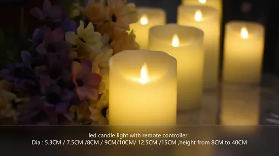 Hot Selling Customized Wax LED Candle Light for Home / Wedding 
