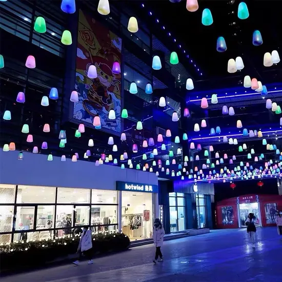 Thousand Paper Crane LED Colorful Flashing Lights Outdoor Pigeon Birds Holiday Decoration 