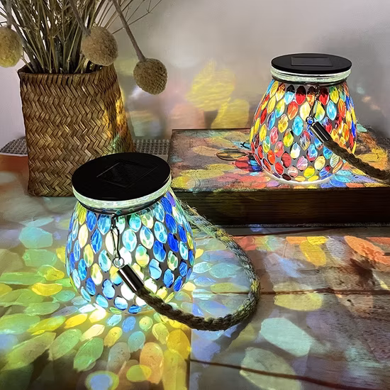 Solar Fairy Lanterns Frosted Glass Hanging Mason Jar Lights with 20LEDs and DIY Paper Cards Warm White Light IP44 Waterproof Bl21021