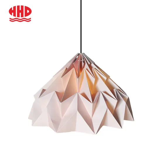 Pleated Hanging Paper Craft Light Printing Origami Lampshade for Christmas Lighting 