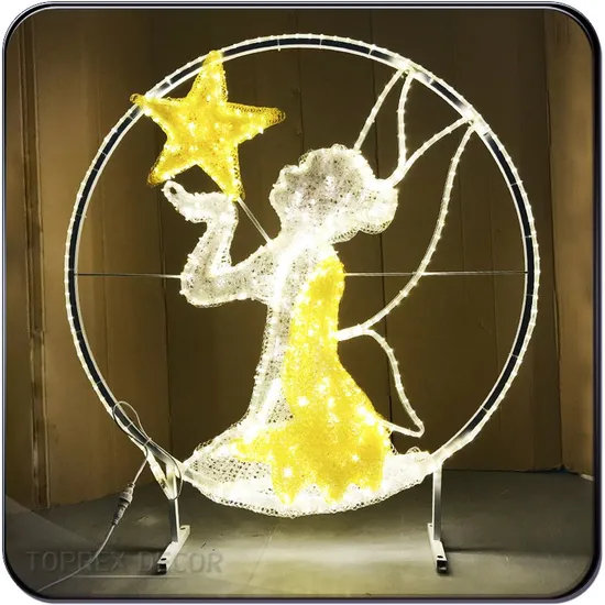 Eid Mubarak Acrylic Ornament Ramadan Decorations LED Lights 