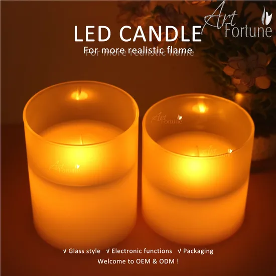 Elegant Flickering Flameless LED Wax Candle Light for Home Ambiance 