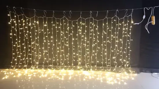 Outdoor Pillar Decoration Commercial LED Christmas Light LED Curtain Light 