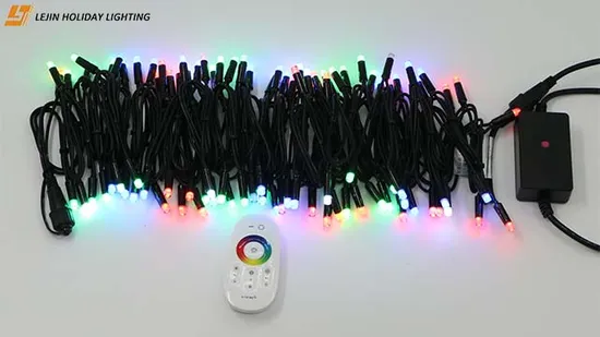 DMX 512 Programmable DIY Outdoor Waterproof Rubber 10m 66V Customized Fairy Christmas Tree Festival Decrotain RGB LED String Light 