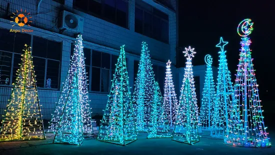 Christmas Display Motif LED Giant Cone Tree Lights Christmas Lights Outdoor Decoration Unique 