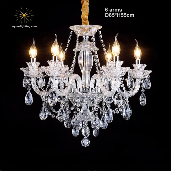 10 Arms LED Candle Chandelier Lighting European Classical Indoor Decoration Hanging Lamp Traditional Crystal Pendant Light 